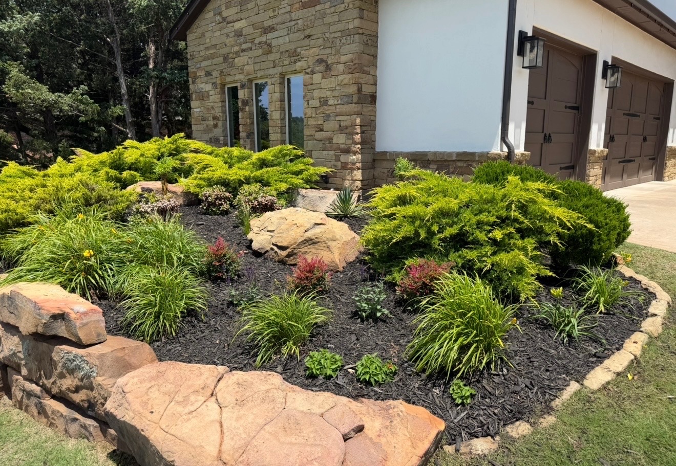 Madden's completed landscape bed project